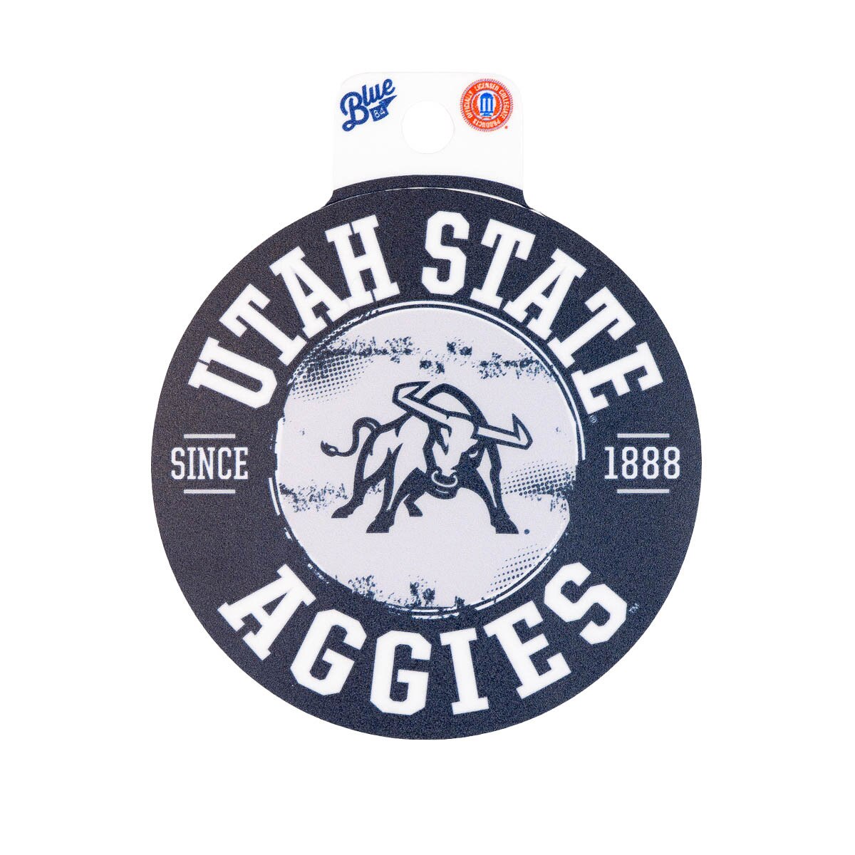 Utah State Aggie Bull Circle Sticker